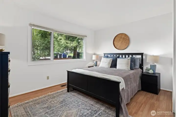 One of the three bedrooms