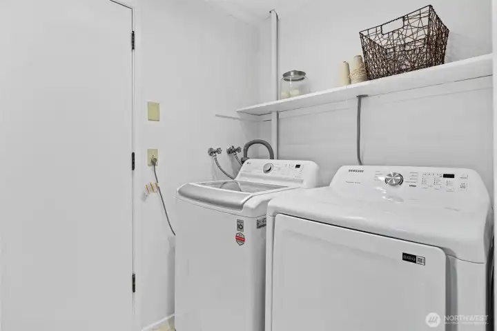Easy laundry! This is a great mudroom too!
