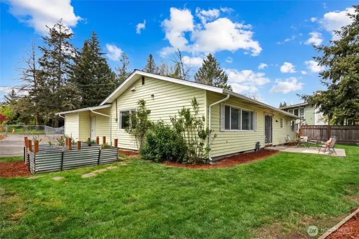 Large fenced in yard for your furry friends.