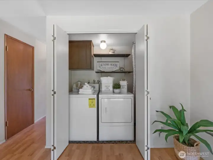 Conveniently located washer and dryer