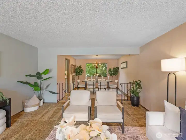 Living and dining area.
