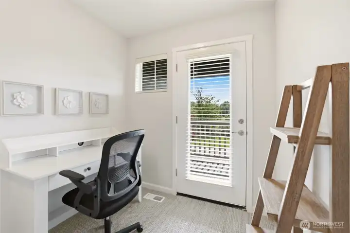 Office in loft area