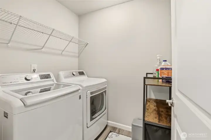 Laundry on upper level