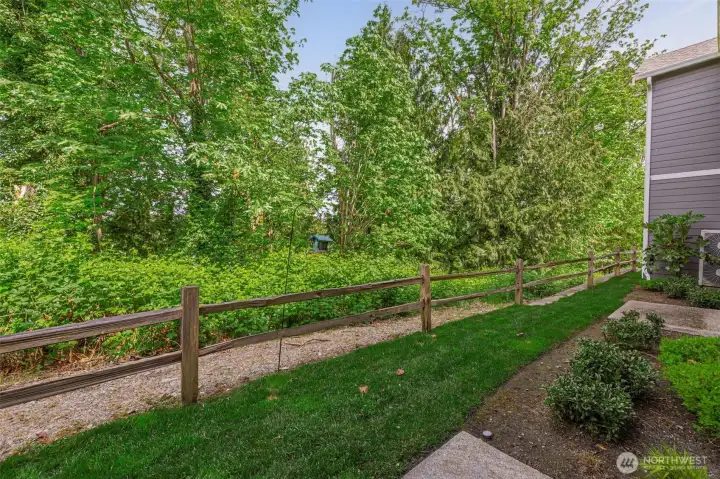 Private and quiet backyard