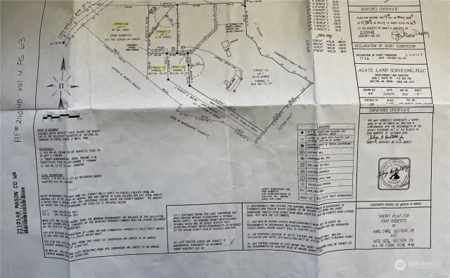 Plat map of all 3 lots for reference