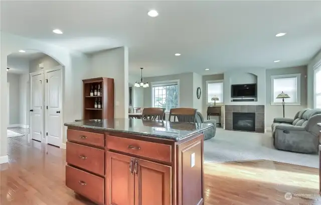 You will love the beautiful kitchen with breakfast bar, stainless appliances, granite countertops, and pantry.