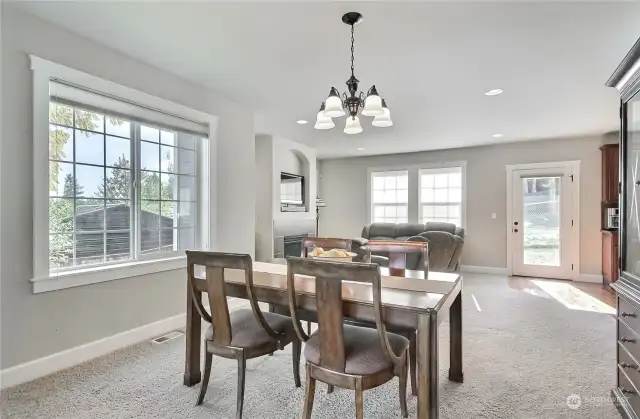 This open floor plan is convenient and great for entertaining.
