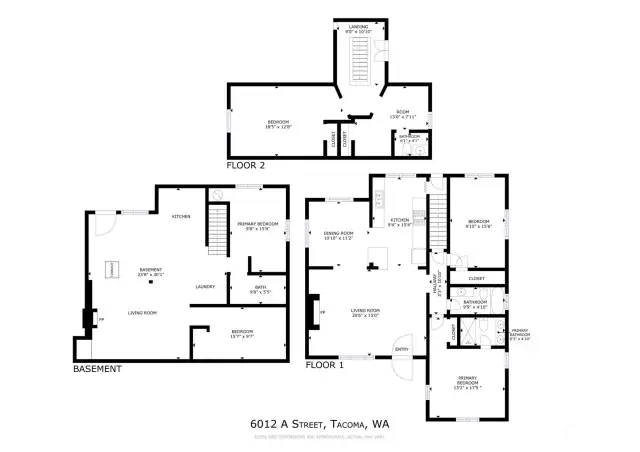 Floor Plan, all levels of home.
