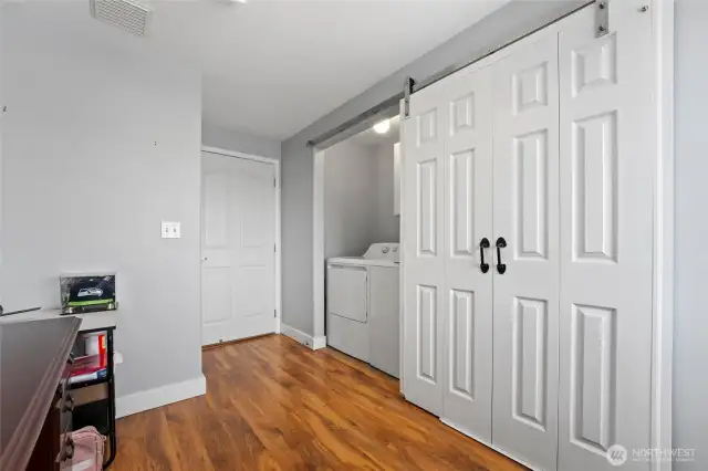 Office has laundry space. Washer and dryer are included