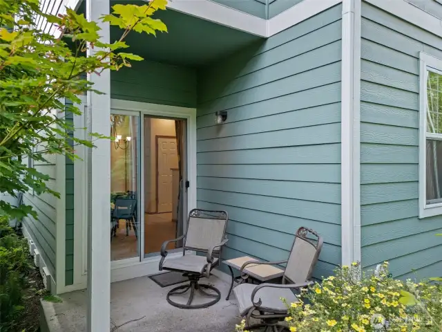 Private back patio