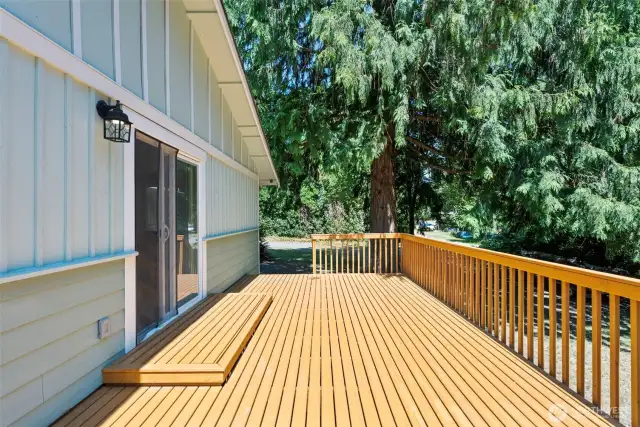 Nice deck with room for your outdoor furniture and grill.
