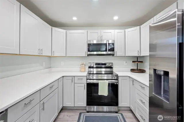 Plenty of storage and counterspace in the kitchen.
