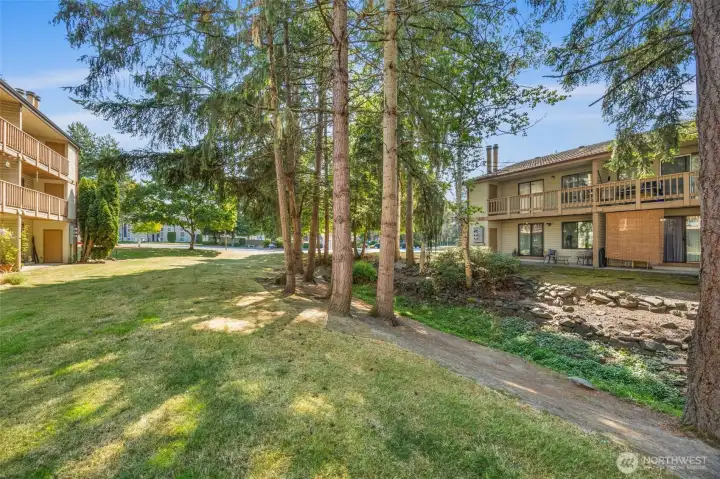 Well-kept grounds and green space make every day feel a little more peaceful.