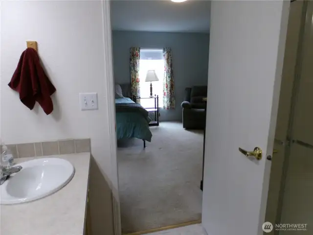 Leave the ensuite bathroom...