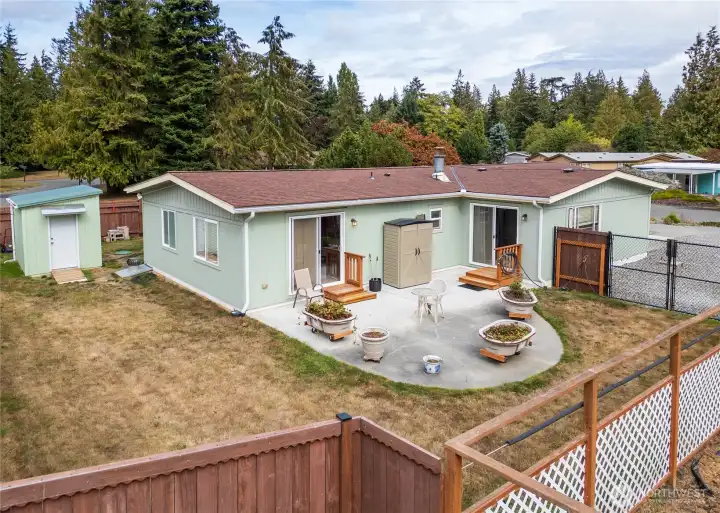 Yard space and patio