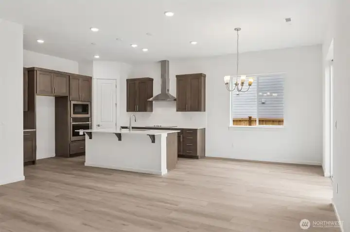***Not Actual Home***  Kitchen Dining area with Arctic Gray cabinets
