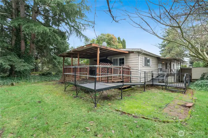 Back Yard with storage shed