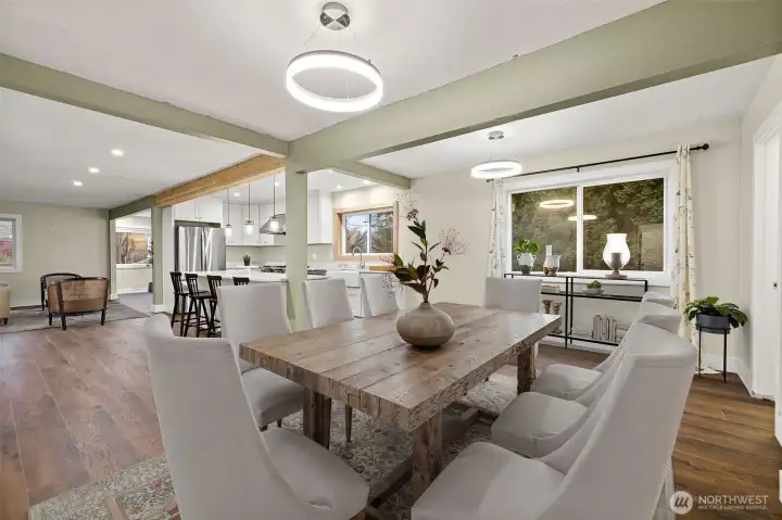 This is the dining room virtually staged and looks amazing!