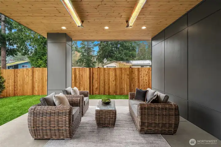 Private outdoor covered living area