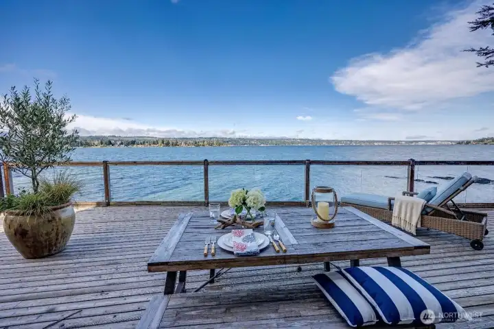 Lovely views of the Olympics - enjoy the best seat in the house every night!