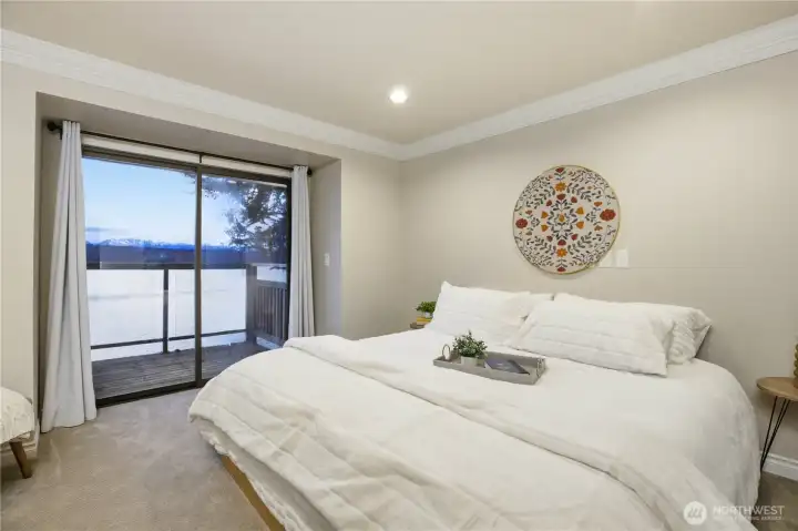 Primary suite with private balcony.