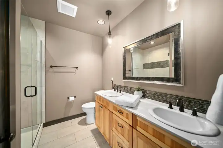 Second Primary Ensuite with large shower, heated floors & heated toilet seat