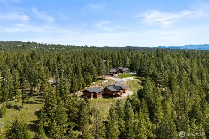 Sits on 1 acre but seems like more since no neighbors and surrounded by woods