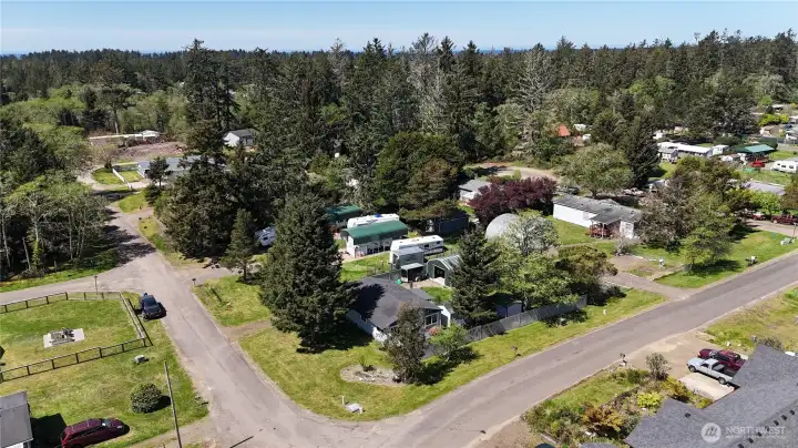 Generous 80 x 120 corner lot.