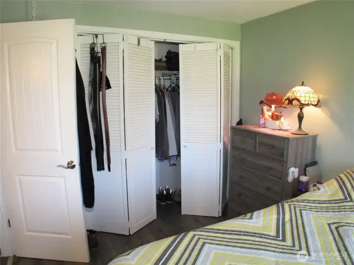 Bedroom 1 with large closet.