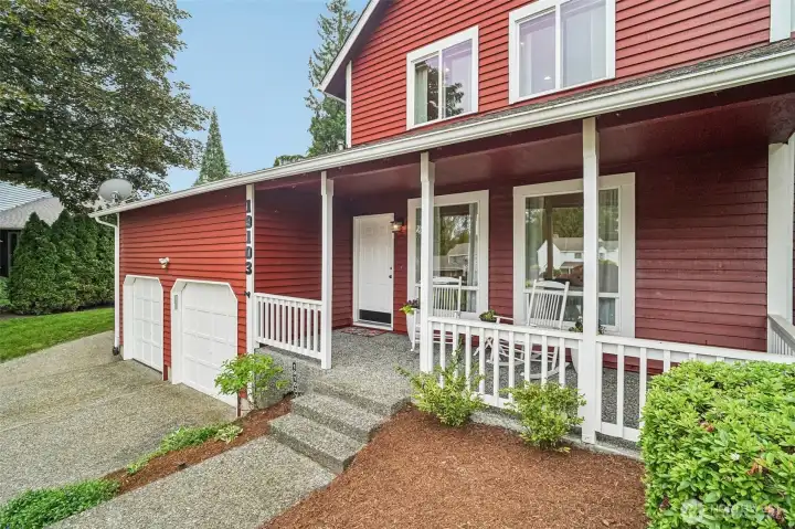 Charming front porch is welcoming Charming front porch is welcoming