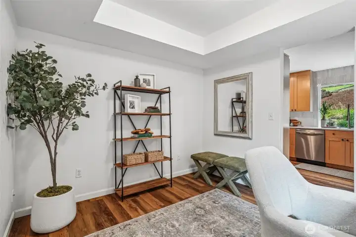 Dining room can be used as a home office area. Dining room can be used as a home office area.