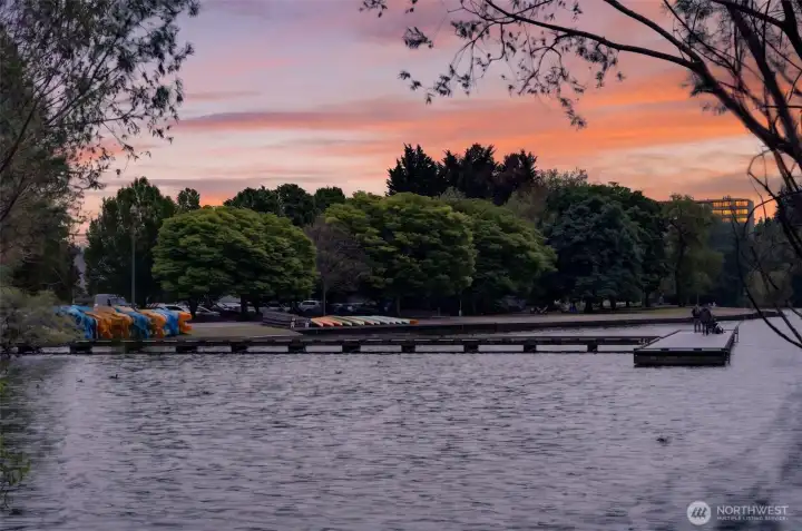 Enjoy an evening stroll at the lake and live easily close to everything
