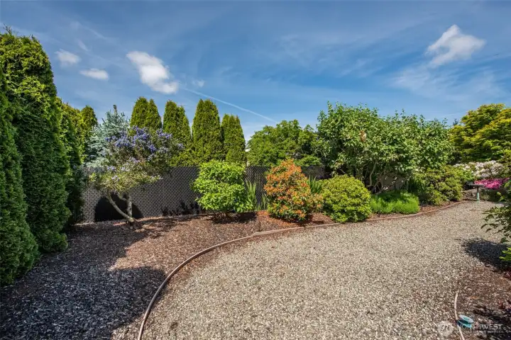Beautifully low maintenance landscaped yard