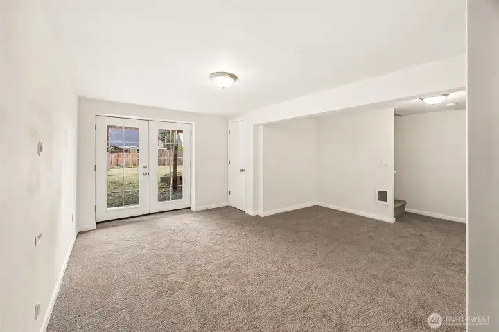Family Room with Access to Backyard