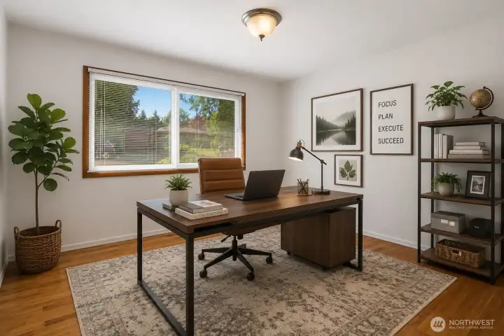 Bedroom #3 or office space - Virtually Staged