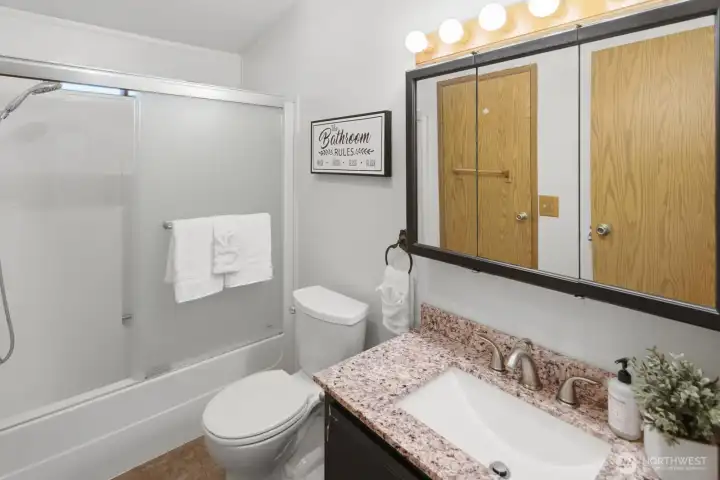 Guest bathroom with tub Guest bathroom with tub