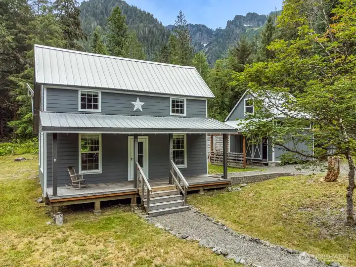 Beautiful Cabin with Out Building Work Area, Covered Parking & Woodshed