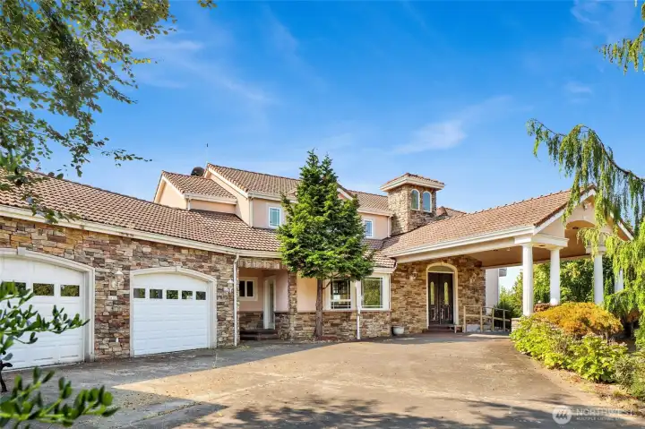 Brick facade and tile roof is timeless