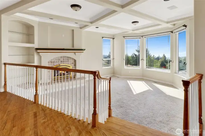 Imagine a cozy evening with a view in front of the fireplace