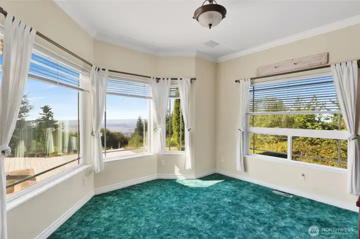 Main level room with a stunning view