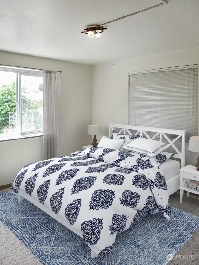 Basement bedroom #4 (virtually staged).