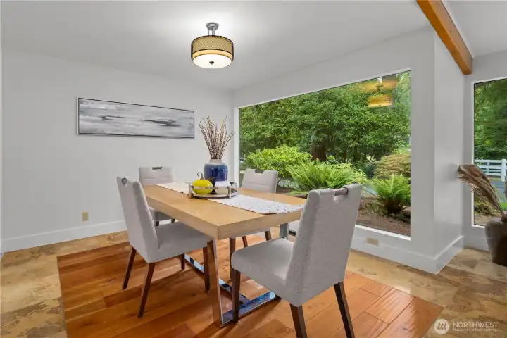 Dining area at the front - just steps away from the kitchen. Perfect for entertaining.