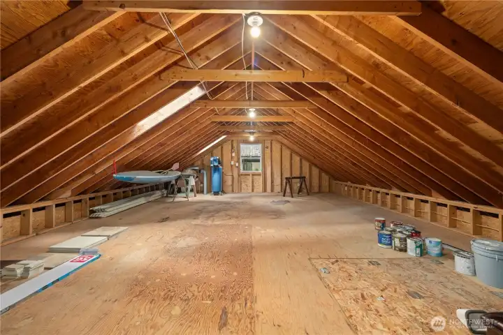 This large room is directly above the flex space. Lots of future potential.