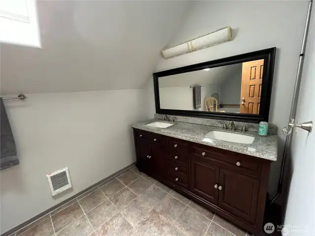 Double Sink Vanity Upstairs Bathroom