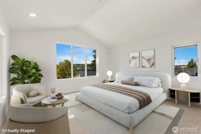Primary Suite virtually staged.