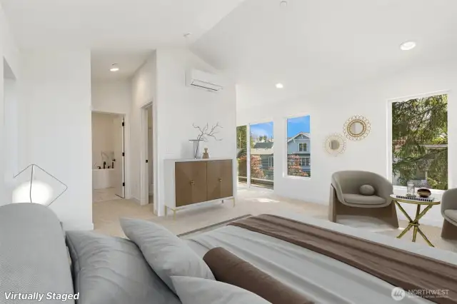 Primary Suite virtually staged.