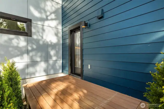 Deck just off the Kitchen