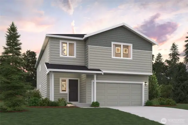 Rendering of home, estimated completion August.