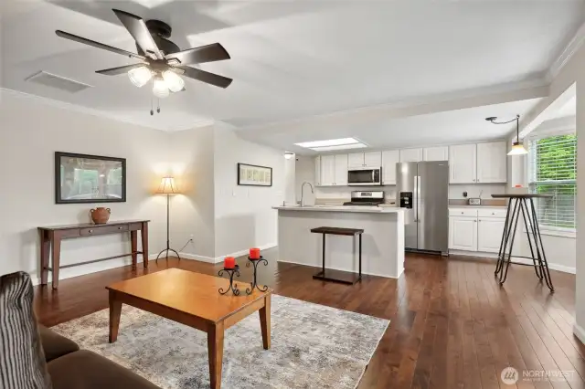 With ceiling fans, and lots of room to move around in