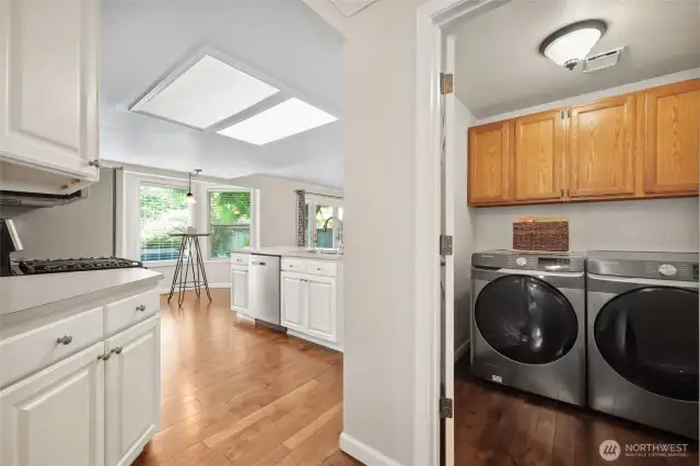 Out from the dinning room to your right you have your utility room and Kitchen entrance